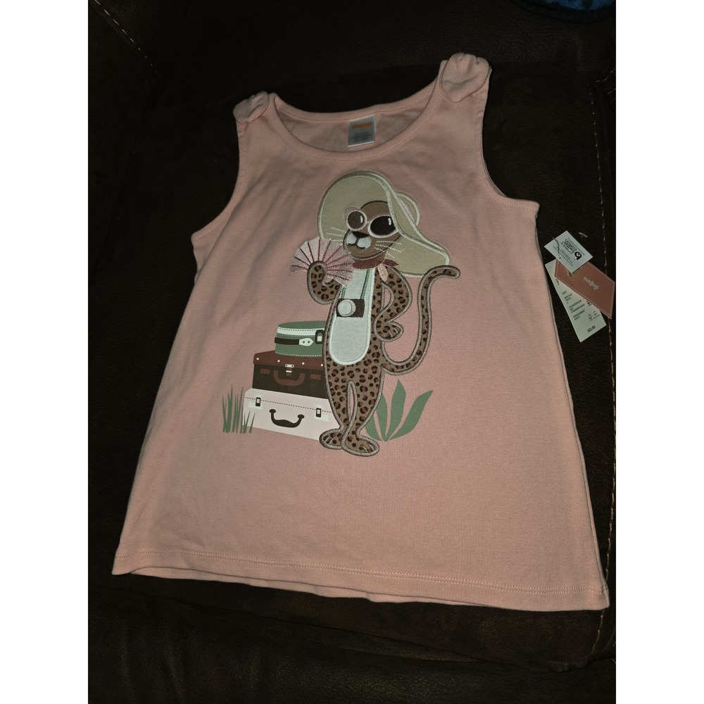 Gymboree safari tourist cheetah suitcase tank size 7‎ nwt